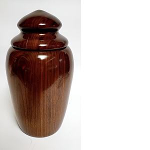 Wooden Cremation Urn Round Memorial <b>Keepsake</b> Casket Adult <b>Ashes</b> Container with Lid - Product Image 4