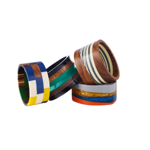 Support de serviette en bois et résine carré, style marbre gris, rond, prix de gros, personnalisation du logo et de la taille - Product Image 4