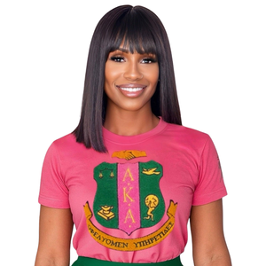 เสื้อยืด AKA Shield Chenille ปักลายตราสัญลักษณ์กรีก ผ้าฝ้ายพรีเมียม เสื้อผ้าลำลองสำหรับชมรม - Product Image 2