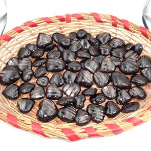 Cristal de Hipersteno Natural, Corazón Grabado, Pulido a Mano, Gema Oscura de Lujo para Meditación, Reiki, Sanación Energética de Chakras, Decoración - Product Image 5