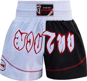 Pantalones Cortos de Entrenamiento de Muay Thai Unisex Farabi, Cintura Elástica Alta, Secado Rápido, Transpirables, 100% Poliéster, para MMA, Kickboxing y Lucha - Product Image 1
