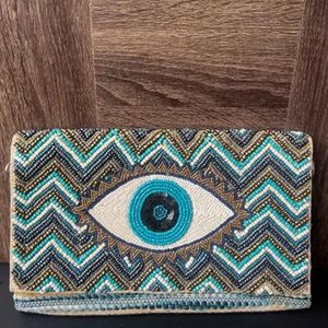 Indian Handmade Luxury <b>Crystal</b> Fashion Accessories Multicolor <b>Beaded</b> Baguette Bag Handle Durable Casual Handbag Local - Product Image 1