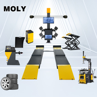 Oferta MOLY: Juego Completo de Elevador de Autos, Máquina de Alineación de Ruedas 3D, Cambiador de Neumáticos y Equilibrador de Ruedas