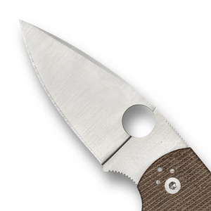 Couteaux pliants d'extérieur haut de gamme avec manche texturé marron, lame pointue en acier inoxydable, trou pour le pouce et clip métallique - Product Image 5