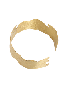 กำไลข้อมือดีไซน์แบบกว้างพร้อมพื้นผิวหยาบและขอบที่ไม่สม่ำเสมอ - Product Image 3
