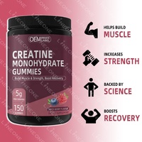 Gummies de créatine monohydrate à marque privée pour la santé, pré-entraînement, 5g de créatine monohydrate, sans sucre, complément alimentaire