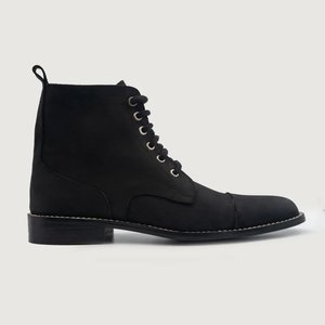 Zapatos Casuales de Moda, Zapatos de Vestir Elegantes 2026, Botas de Cuero Genuino Negro Nubuck Derby Personalizadas OEM al por Mayor - Product Image 3