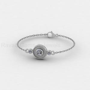 Pulsera de Bisel Redondo en Blanco de Alta Calidad de Oro 18K y Plata 925 con Engaste de Circonita Cúbica para Resina de Leche Materna, Fornituras de Joyería DIY para Recuerdos - Product Image 6