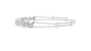 Conjunto de Pulsera de Diamantes Cultivados en Laboratorio a Precios Accesibles, Corte Mixto, Oro Blanco Sólido de 18 Quilates, Bañado en Rodio, Estilo Minimalista, Ideal para Regalo, Fiestas y Uso Diario - Product Image 3