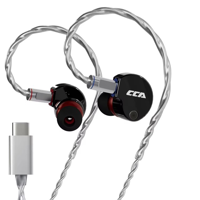 CCA Phoenix In-Ear Monitor Headphones Dual-Magnet Dynamic Driver Deep Bass IEM Professional Metal Earbuds with HiFi Clear Sound
