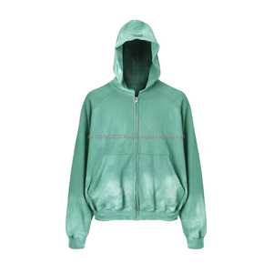 สตรีทแวร์ผ้าคอตตอนโอเวอร์ไซส์แบบมีซิปมีซิปรูดซิปทรงหลวมสไตล์วินเทจ - Product Image 1