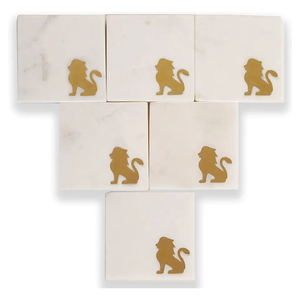 Modern Designer <b>Marble</b> <b>Coasters</b> Eco-Friendly Durable Washable Natural Stone for Table Decoration - Product Image 1