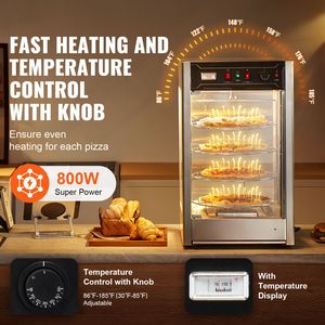 Scaldapizza Commerciale da 14 Pollici a 4 Livelli con Riscaldamento a Vapore Rotante e Controllo Automatico della Temperatura 29°C~80°C - Product Image 2