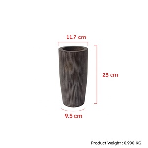 Jarrón alto para centros de mesa boda 100% mango indio madera marrón antiguo hecho a mano Hogar y jardín decoración florero jardineras - Product Image 3
