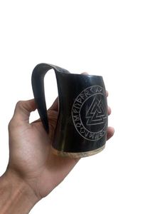 Tasse en corne artisanale la plus vendue pour bière, hydromel, vin – Style Viking – Idéale pour les festivals, cadeaux et bars à domicile – Fournisseur en gros - Product Image 4