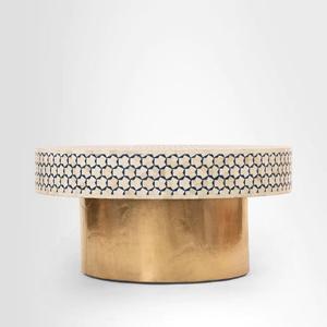 Mesa con Incrustaciones de Hueso de ILAHI, Diseño Moderno con Detalles de Ágata, Almacenamiento Portátil, Muebles para el Hogar - Product Image 5