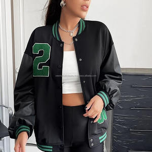 Fabricante de ropa béisbol Letterman Varsity chaqueta de alta calidad a prueba de viento hombres Universidad chaqueta genuina para mujeres - Product Image 3