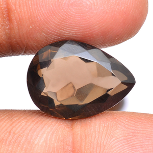 Cuarzo Ahumado AAA+ de 13x18 mm, Corte Pera, Gema Suelta, Cuarzo Ahumado Marrón Natural, Piedra Semipreciosa Tallada y Facetada para Joyería - Product Image 4