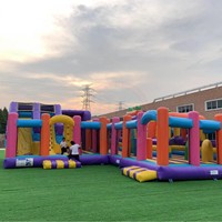 Parc de trampolines commercial gonflable géant en PVC durable, château gonflable personnalisé, aire de jeux gonflable, amusement
