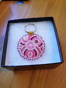 Luxury Handmade Beaded Embroidery <b>Keychain</b> Stylish Purse Charm Key Holder Elegant Hand Embroidered Eco-Friendly MD HANDICRAFTS - Product Image 5