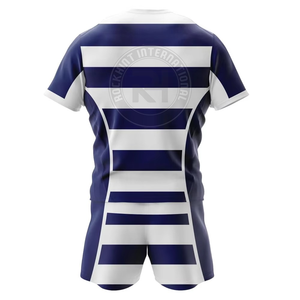 ชุดยูนิฟอร์มรักบี้ชายคุณภาพสูง เสื้อและกางเกงขาสั้น ผลิตจากผ้ากันเหงื่อ สำหรับกิจกรรมกีฬาที่ต้องการความทนทานสูง - Product Image 2