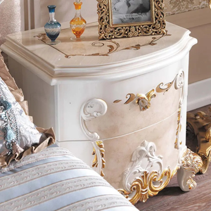 Juego de Dormitorio Moderno de Estilo Europeo, Tamaño King, con Almacenamiento, Mesitas de Noche Acolchadas, Madera de Caoba Tallada a Mano, Tamaño Personalizable - Product Image 4