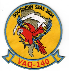 VAQ-140 Southern Seas 2024 Patch brodé écologique circulaire à coudre sur toile - Product Image 1