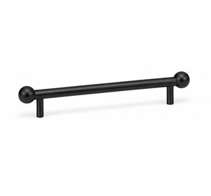 Juego de tiradores y pomos minimalistas de latón negro para muebles de cocina - Product Image 4