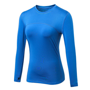 <b>Women's</b> Premium Solid Skinny <b>Compression</b> Training Shirt High Stretch Breathable Athletic Running Fitness Workout Gym Sportswear - Product Image 6