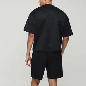 เสื้อยืดผ้าฝ้ายสีดำสำหรับผู้ชาย คอกลม แขนสั้น พิมพ์ลายตัวอักษร สวมใส่สบายๆ ในฤดูร้อน - Product Image 4