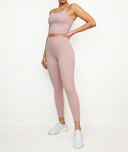 High Waisted Seamless Yoga <b>Leggings</b> Solid Stretch <b>Workout</b> Pants <b>with</b> <b>Pockets</b> Quick Dry for Gym Fitness - Product Image 2