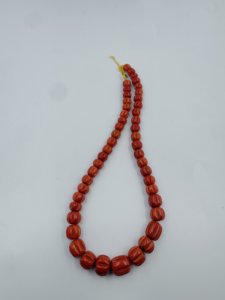 Natural Oxblood Red Coral Rondelle Beads <b>Necklace</b> Handmade Coral <b>Statement</b> <b>Necklace</b> Coral Gemstone Jewelry Gift - Product Image 1