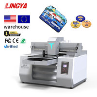 Imprimante UV Lingya A3 avec tête d'impression XP600 pour petites entreprises, cartes PVC personnalisées, coques de téléphone portable, balles de golf, panneaux acryliques
