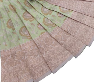 Printed 400TC Cotton <b>Silk</b> Saree Animal Print Lightweight Modern Design for Home Use - Product Image 4