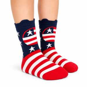 Nouvelles Chaussettes Personnalisées à Motifs de Drapeaux pour Hommes, Tricotées, Respirantes, à Porter au Quotidien, Motif Rayé Estival, Style Classique, Chaussettes Personnalisables - Product Image 2
