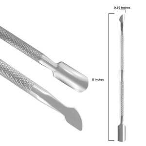 Stainless Steel Nail Cuticle Cleaner Flat <b>Edge</b> Pusher Tool Nail Cuticle Pusher Tool For Removing Dead Skin Around Nails - Product Image 2