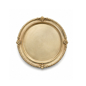 Nouvelle Assiette de Présentation Ronde Vintage en Métal Poli de Haute Qualité pour Fêtes – Vaisselle Décorative Durable - Product Image 3