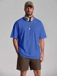 Camiseta Oversize de Streetwear para Hombre, Corte Relajado, Algodón Transpirable, Manga Corta, Hombros Caídos, Cuello Redondo, Casual, Ecológica - Product Image 5