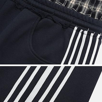 Pantalon d'hiver décontracté coupe droite ample à jambe large, style universitaire, imprimé, épais, écologique, respirant, élastique, délavé à l'acide