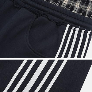 Pantalon de sport décontracté coupe droite mi-longue, imprimé style universitaire, ample, à jambe large, écologique, respirant, avec cordon de serrage - Product Image 5