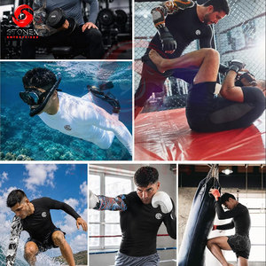 Custom Men's Compression Long Sleeve rash guard Moisture Wicking <b>Athletic</b> Gym Workout Running Base Layer Sportswear - Product Image 4