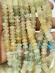 Cuentas de Piedras Preciosas Facetadas, Cuentas Redondas Facetadas de Aguamarina Natural Multi AAA de 8 mm, Hilo de 8 Pulgadas - Product Image 4