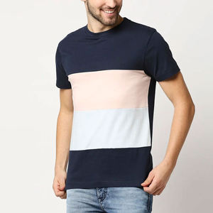 210gsm High Quality Polyester/Cotton Custom Formal Front Logo Men's Heavy Weight Quick Dry T-Shirt with Anti-Pilling - Product Image 2