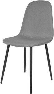 Chaise de salle à manger de style industriel moderne et tendance avec revêtement en tissu de coton et pieds en métal, chaise longue pour entrepôt - Product Image 4