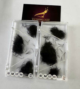 Extensions de cils naturels longs en cheveux synthétiques 3D-8D, volume, faits à la main, en éventail, base pointue, vente en gros, directement de l'usine - Product Image 6