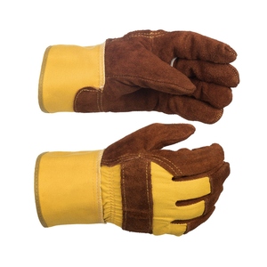 Gants de travail en cuir de vachette de haute qualité, gants de sécurité pour la construction industrielle avec fonction antidérapante, gants en cuir - Product Image 2