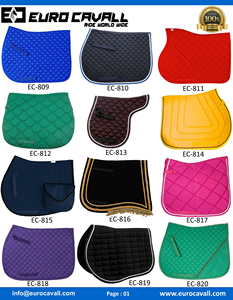 <b>Wool</b> Felt Cotton Western Saddle Pad with Polyester Filling Jumping Riding Style White <b>Red</b> - Product Image 3