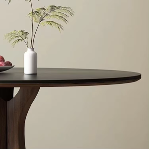 Daystar Trade Modern Coffee <b>Table</b> Natural Wood <b>Top</b> Sculptural Stone Pedestal Base Contemporary Luxury Furniture Durable Easy - Product Image 3