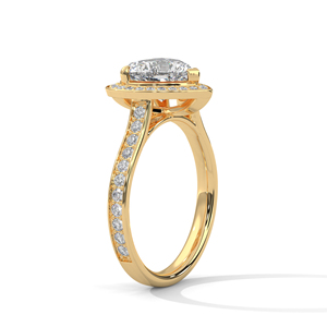 gold silver ladies <b>ring</b> rose yellow white moissanite cvd <b>cz</b> heart round 4.25 cts vs1 vvs2 d engagement bridal wedding jewelry - Product Image 2
