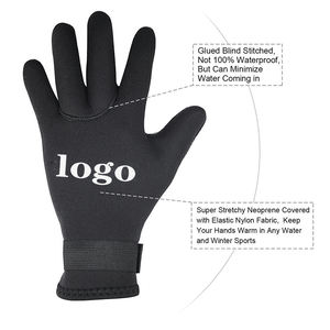 Gants d'eau en néoprène 3mm 5mm à cinq doigts, chauds, pour la plongée sous-marine, la plongée avec tuba, le surf, OEM ODM - Product Image 2